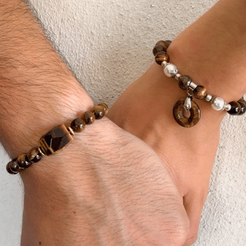 Deux Bracelets en Oeil de Tigre