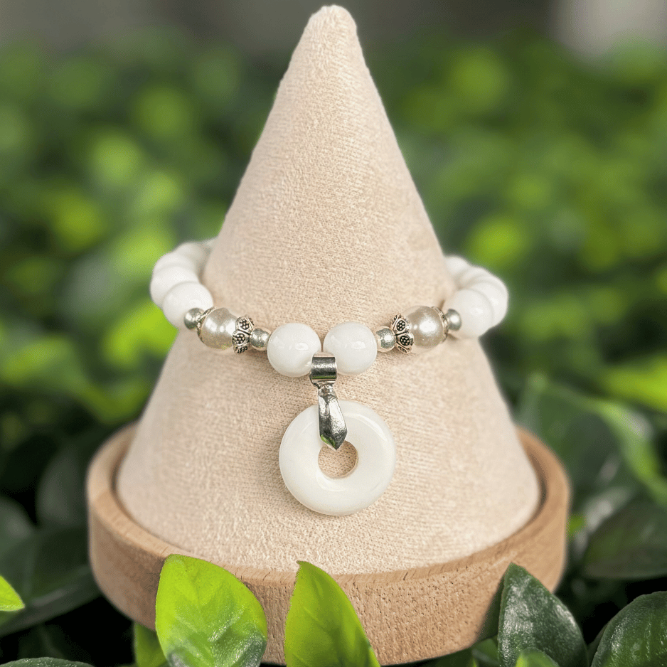 Bracelet "Épure Divine" – Pureté & Calme  - Agate Blanche