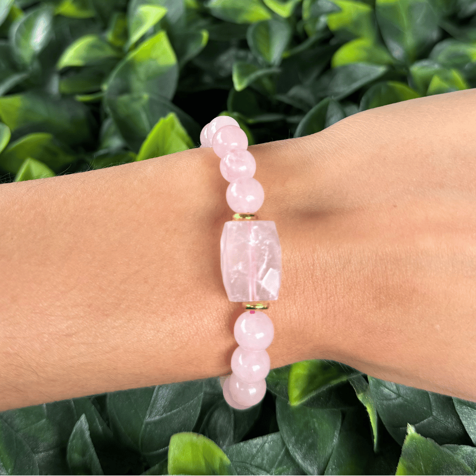 Bracelet "Tendresse du Cœur" – Douceur & Guérison émotionnelle - Quartz Rose