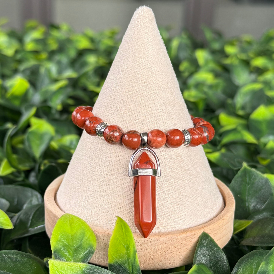 Bracelet "Feu Vital" – Énergie & Courage - Jaspe Rouge