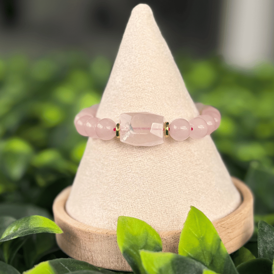 Bracelet "Tendresse du Cœur" – Douceur & Guérison émotionnelle - Quartz Rose