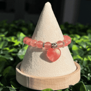 Bracelet "Équilibre du Cœur" - Douceur & Harmonie intérieure - Quartz Fraise