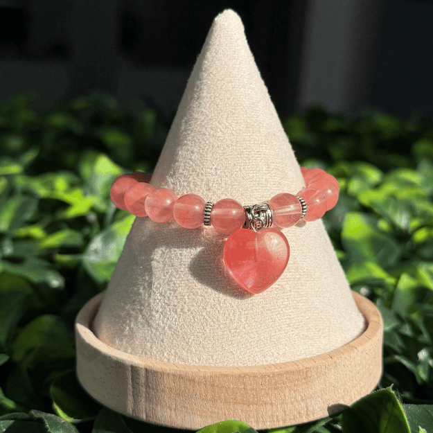 Bracelet "Équilibre du Cœur" - Douceur & Harmonie intérieure - Quartz Fraise