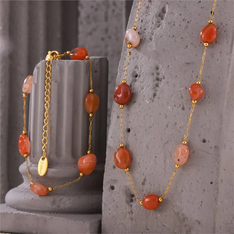 PARURE AGATE "ESTIME DE SOI"