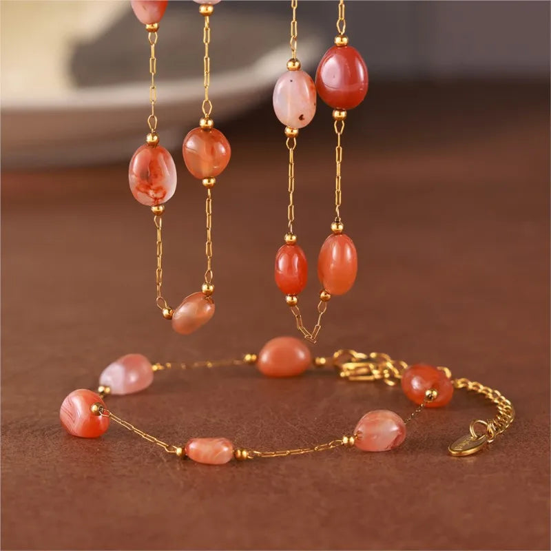 PARURE AGATE "ESTIME DE SOI"